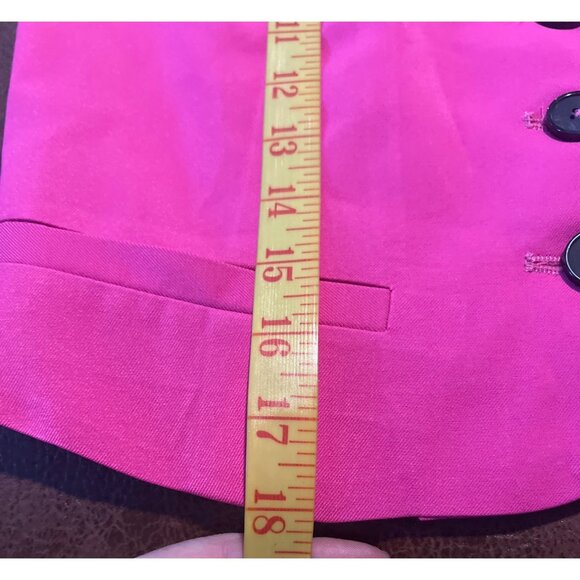Nasty Gal Hot Pink Sleeveless Button-Up Vest Womens Size 4 Lined - Picture 6 of 7